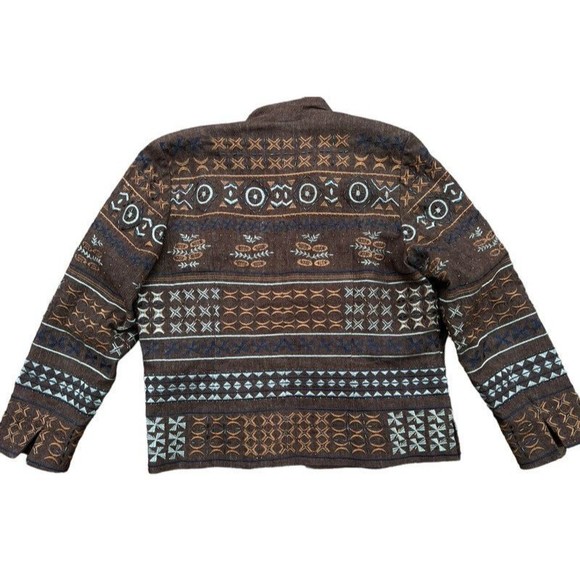 Womens Size 16 Coldwater Creek Brown Embroidered Beaded Blazer Boho Retro Jacket - Picture 3 of 9